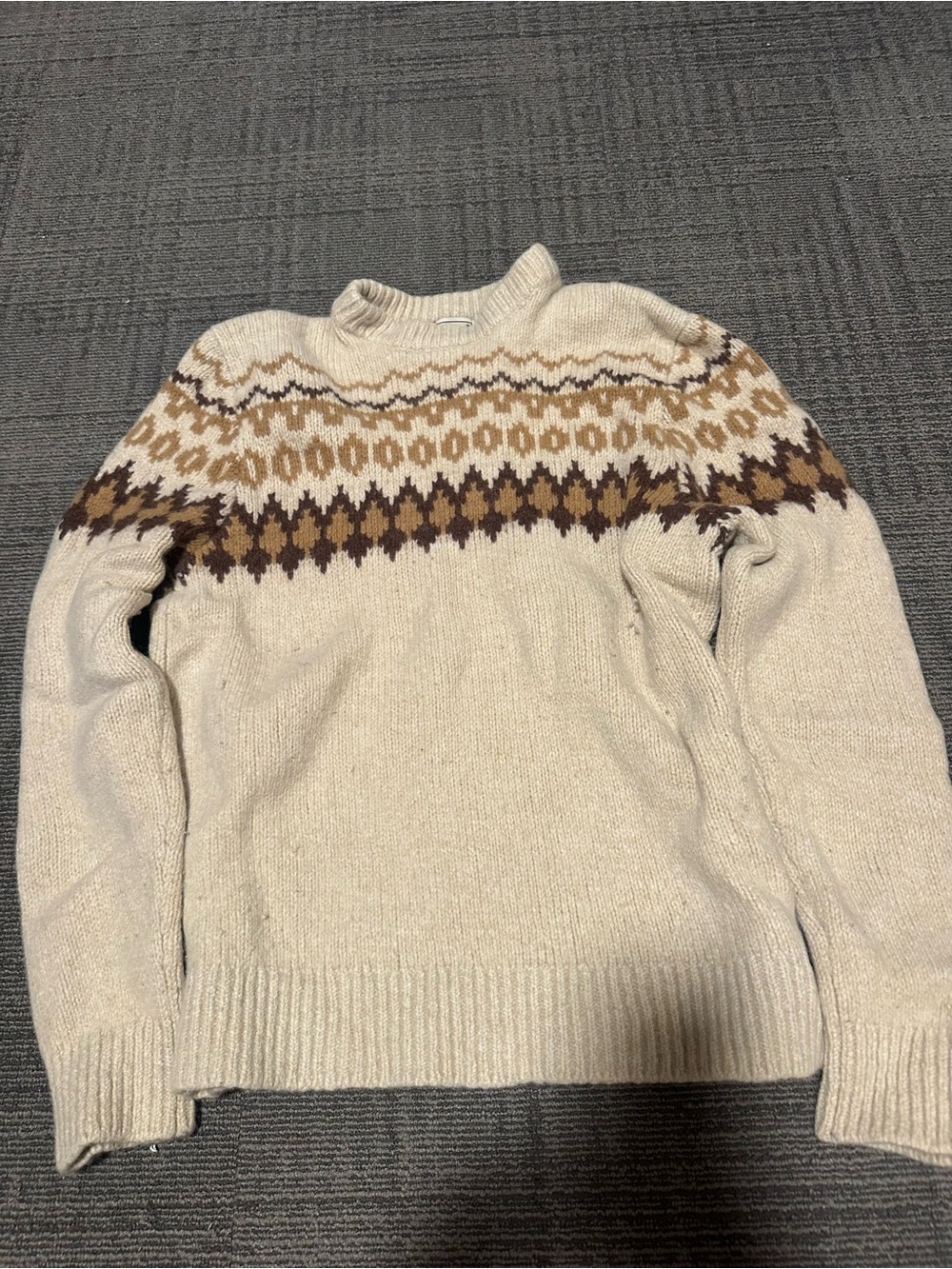 L.L.Bean • 100% Lambswool Fair Isle / Nordic Yoke Sweater